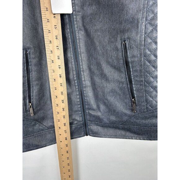 NWT Mens American Breed Blue Denim Jacket 100% Pleater Motorcycle Lining Medium - Picture 7 of 16